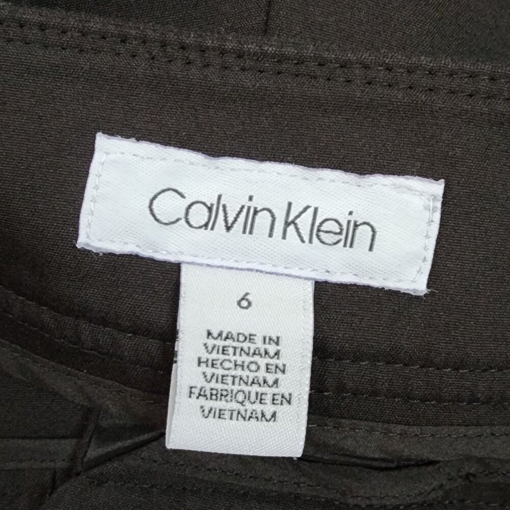 Calvin Klein Pants Womens Size 6 Solid All Black Dress Career Work Business - Picture 3 of 7